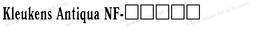 Kleukens Antiqua NF字体转换